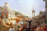 Thomas Cole Course of Empire Consumation of  Empire Germany oil painting reproduction